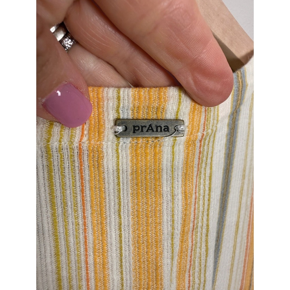 Prana California Dreaming 100% Organic Cotton Golden Hour Stripe Maxi Dress XS - Picture 9 of 15
